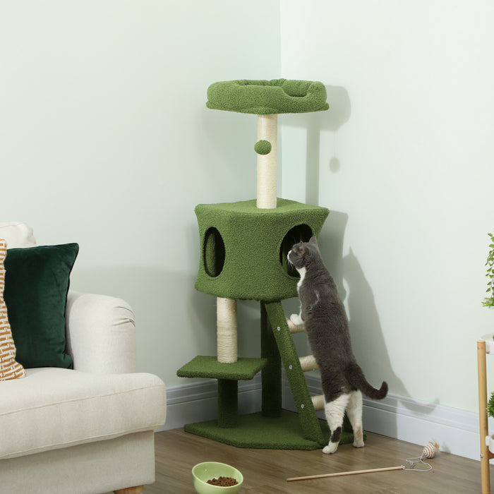 Arbre Tour A Chat 47\" Avec Condo, Echelle Et Griffoirs