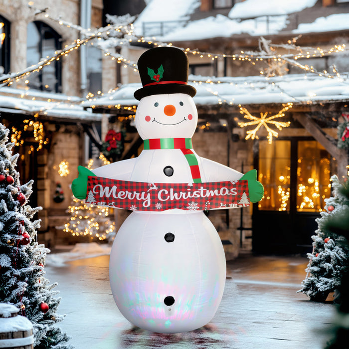 Outsunny Bonhomme de neige gonflable de Noel, decoration gonflable de Noel