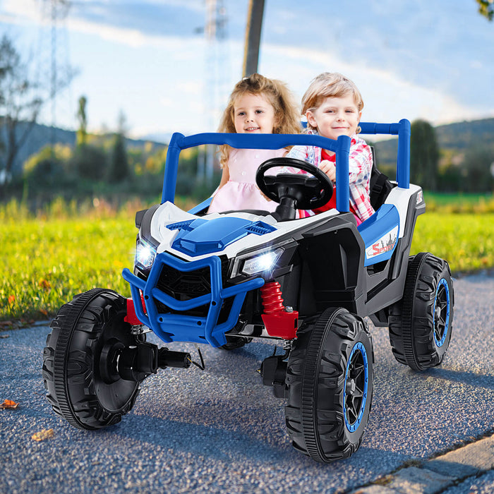 Costway 24v Kids Ride Sur Utv Avec 4 X 100w Puissant Moteur Telecommande Haute/basse Vitesse Marine