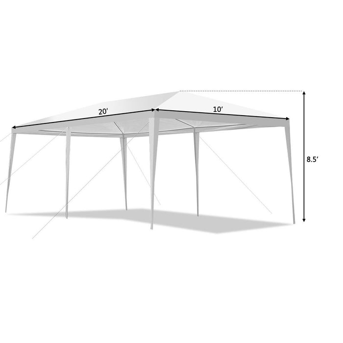 Costway 10’x20’canopy Party Tente De Mariage Heavy Duty Pavillon Gazebo Repondre A L’evenement En Plein Air