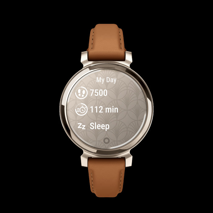 Garmin Lily™ 2 Montre Connectee - Suivi De La Sante Avec Lentille A Motif Elegant, Ecran Tactile - Creme Or