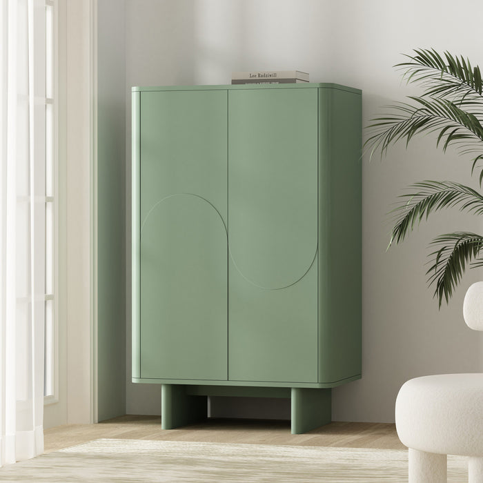 Buffet d’appoint moderne Ella 32\" en vert sauge