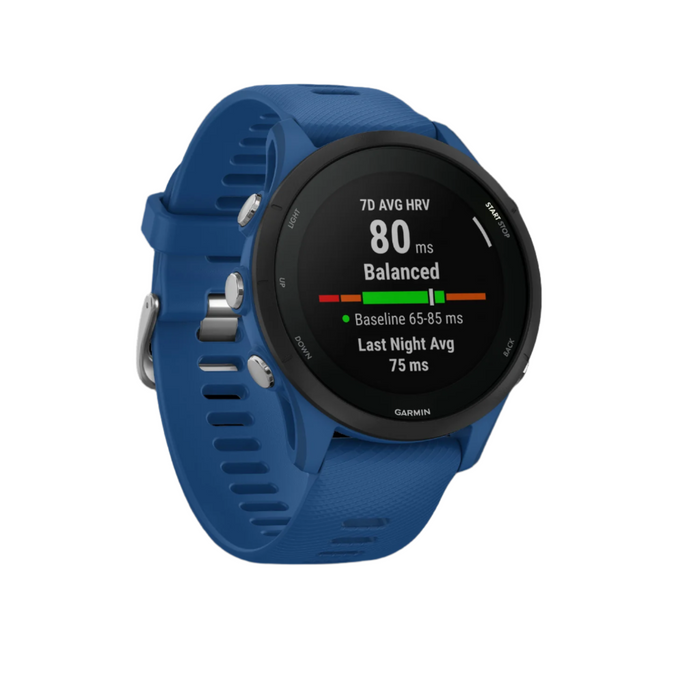 Garmin Forerunner® 255 Montre Gps Intelligente - Suivi De La Sante Quotidien Avec Une Autonomie De Batterie De 14 Jours - Bleu Maree