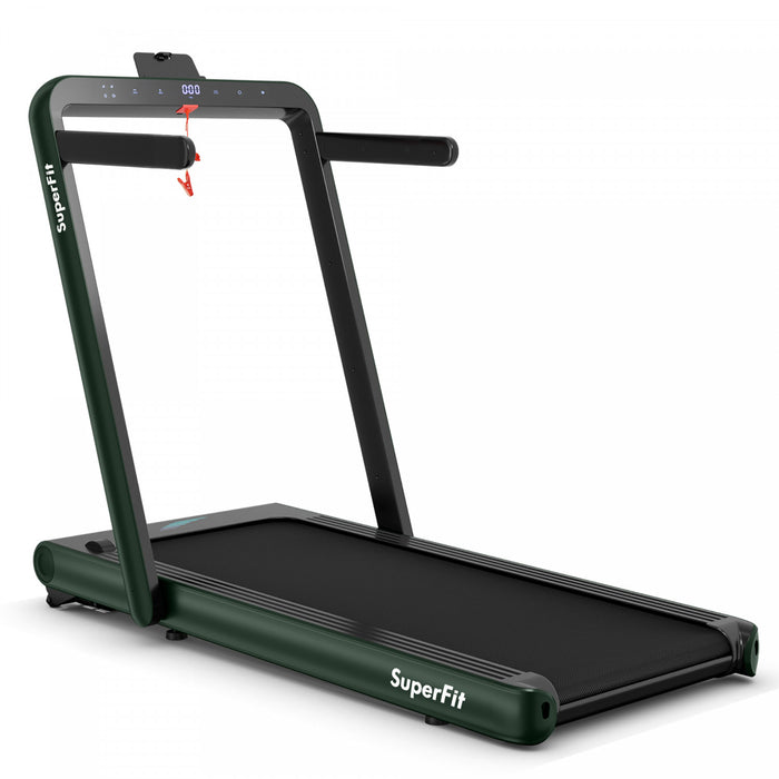 Tapis De Course Pliant 2 En 1 16km/h Superfit – Avec Bluetooth Et Controle Via App