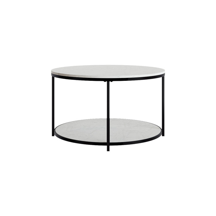 Sable Table Basse avec Double Surface en Marbre