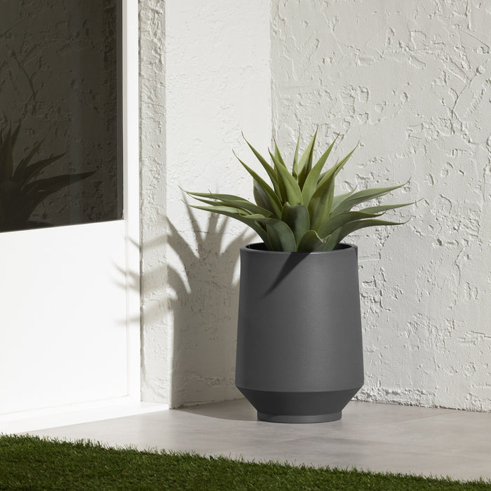 Cache-pot Dalya 16 po - gris foncé