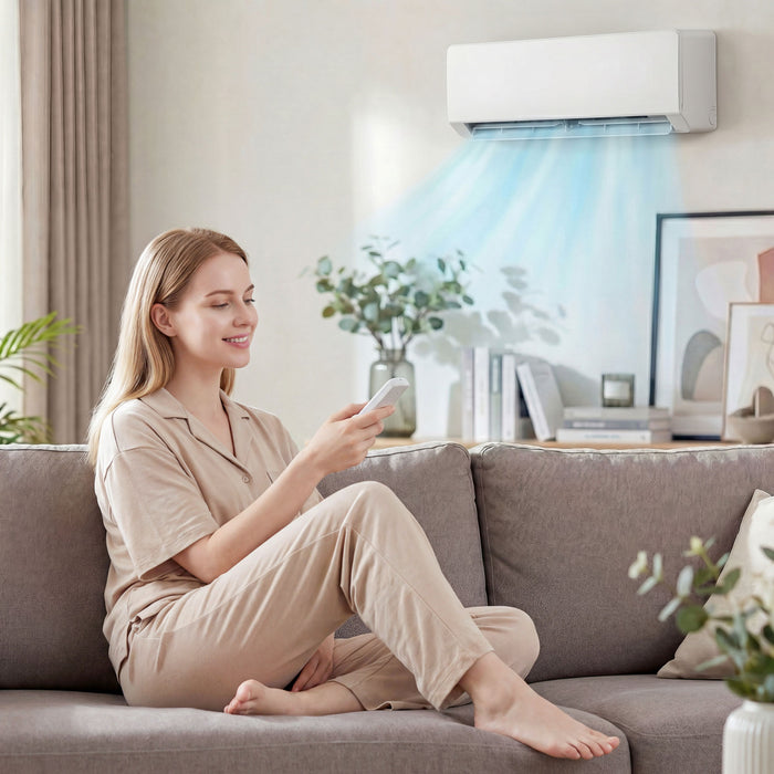 Climatiseur mini split HOMCOM 23 000 BTU, unite AC SEER2 22 avec WiFi
