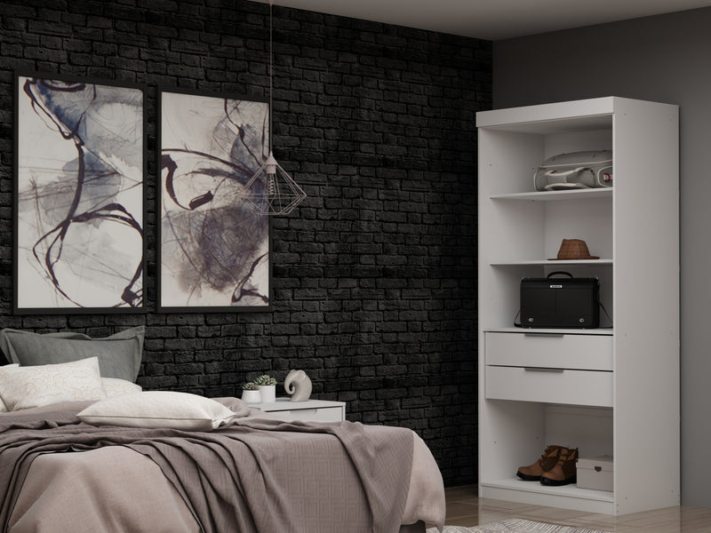 Armoire contemporaine moderne Mulberry 36\" en blanc