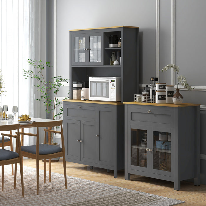 HOMCOM Armoire de garde-manger de cuisine de 71 po avec etageres reglables