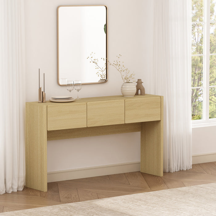 Console moderne Linda en chene naturel