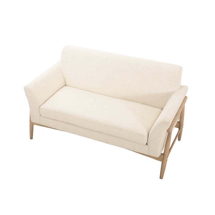 Harper Canape deux places compact moderne en tissu, beige