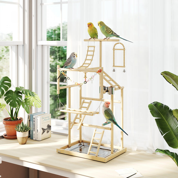 Aire de jeu PawHut 4 niveaux en bois pour perroquets