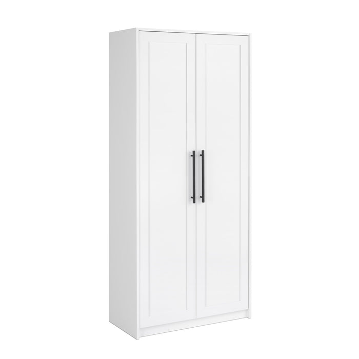 Armoire d’appoint de rangement Elite Premium Home avec 5 tablettes - blanche