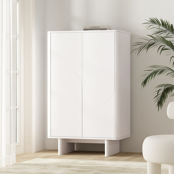 Armoire d’appoint moderne Ella 32\" en blanc