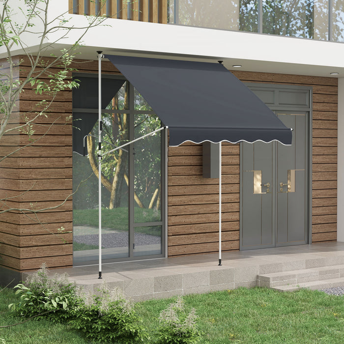 Outsunny 6.6'x5' Abri Solaire Retractable Manuel, Noir