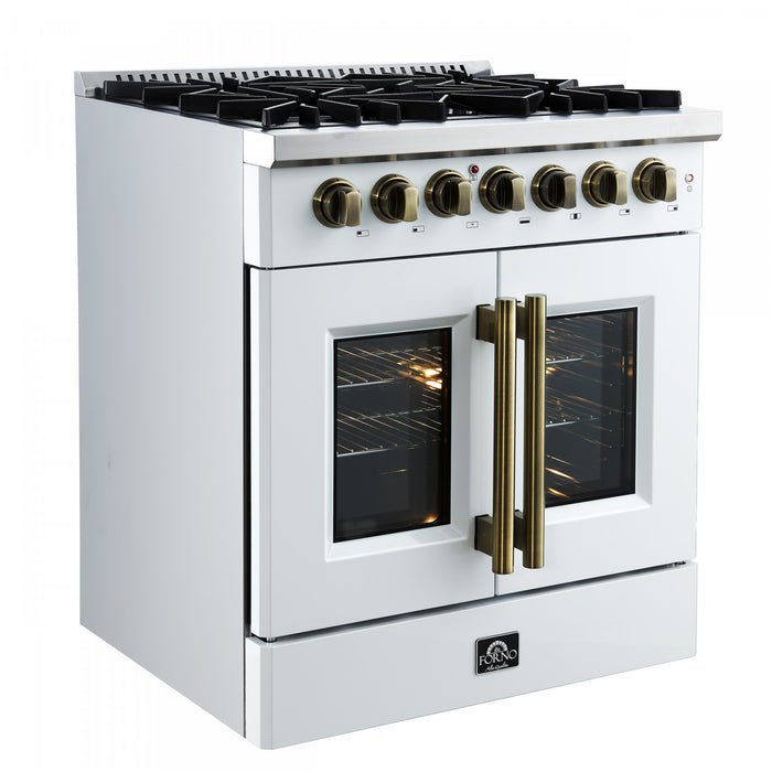 Cuisiniere a double combustible Galiano de 30 po, blanche, 4.32 pi³ - FFSGS6356-30BLK