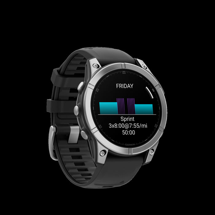  Stainless Steel With Black Silicone Band