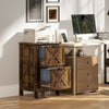 HOMCOM File Cabinet with 2 Drawers Filing Cabinet for A4 Letter, Brown