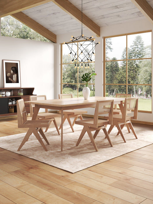 Chaise de salle a manger en bois style industriel chic Hamlet en naturel - Lot de 4