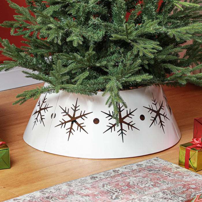 Homcom Col De Sapin De Noel De 26 Po Avec Motifs De Flocons De Neige