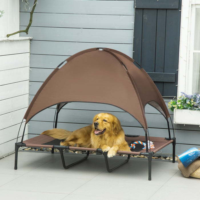 Pawhut Sureleve Pour Animal De Compagnie Lit Pour Chien Portable Exterieur Et Interieur Tente Auvent Abri Cafe Instantane