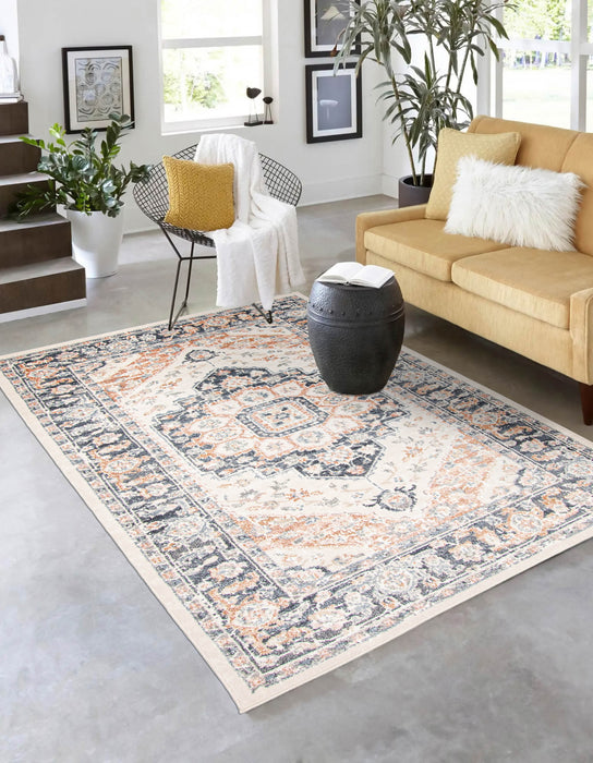 Carpette Heriza ivoire - 8 pi 0 po x 10 pi 0 po  