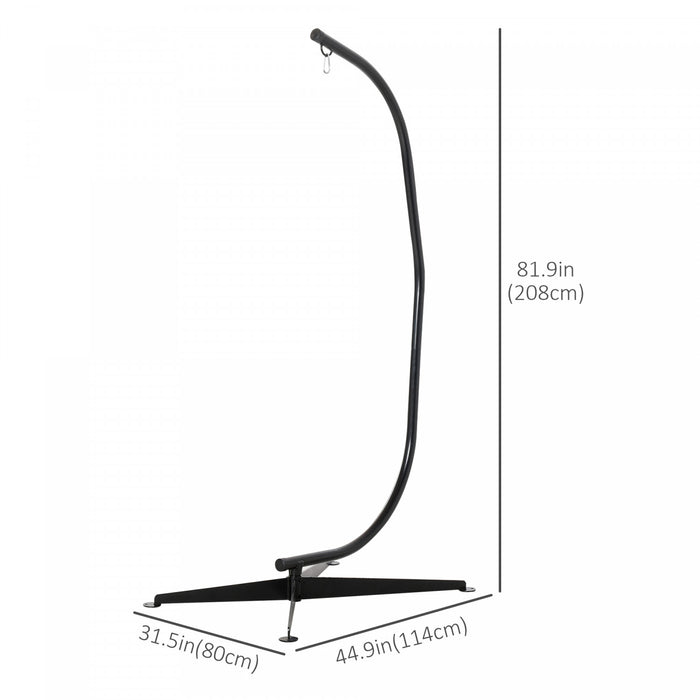 Support De Hamac Suspendu Outsunny Support De Chaise Hamac Support C En Acier Support Robuste Pour Hamac Suspendu Air Porche Chaise Balancoire Interieur Exterieur (uniquement Construction)