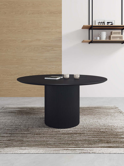 Table a manger ronde Hathaway Modern Industry Chic 59\" en noir
