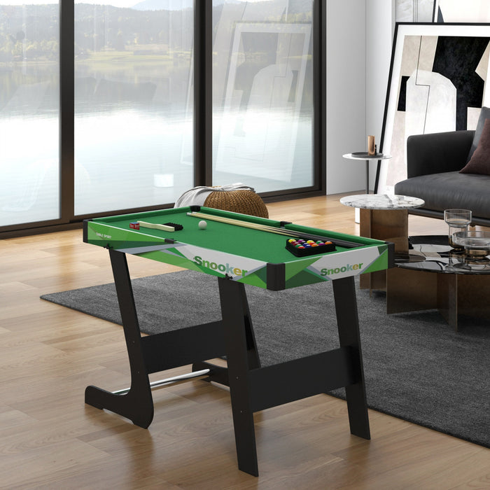 Soozier Table De Billard Pliante 41\" Avec Queues, Balles, Craie, Triangle