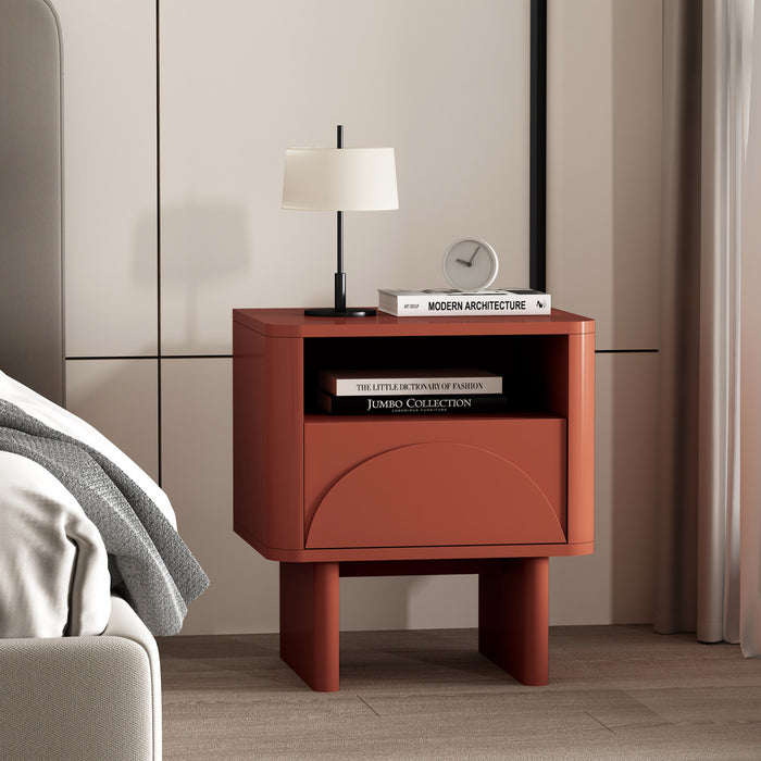 Table de nuit Ella Modern 20\" en terre cuite (1 tiroir)