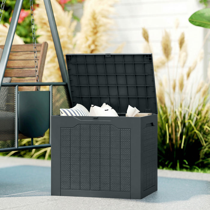 Outsunny Coffre de terrasse, coffre de patio etanche et resistant aux UV