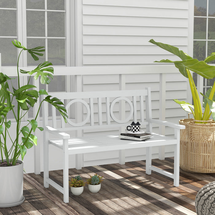 Banc De Jardin En Bois A 2 Places Outsunny Gris
