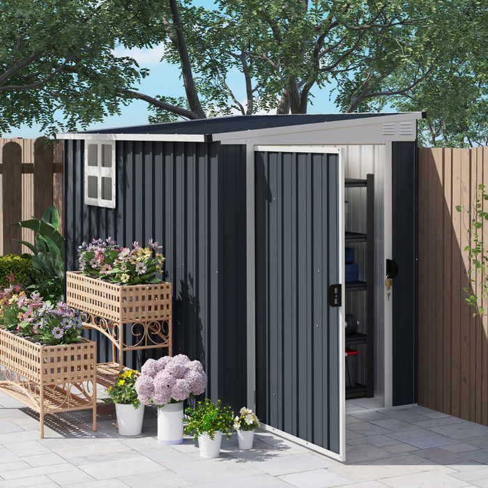 Outsunnyremise A Outils 4'x8', Remise Exterieure Avec Fenetre Et 2 Events