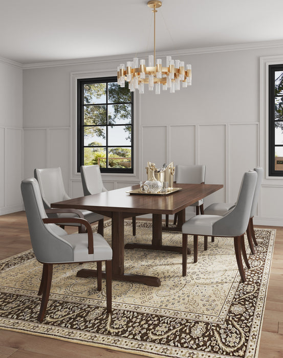 Ensemble de 6 chaises de salle a manger Shubert Modern en gris clair