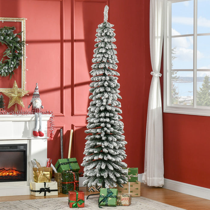 Homcom Arbre De Noel Artificiel Floque De Neige De 7ft