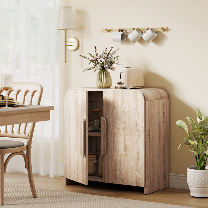 HOMCOM Buffet, Armoire Moderne de 31.5\" avec Porte a Fermeture Douce