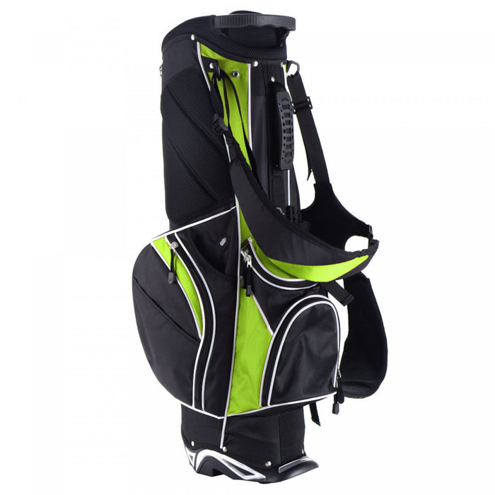 Costway Golf Stand Cart Bag Club W/6 Way Divider Carry Organizer Poches De Stockage Vert