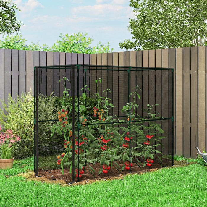 Outsunny Cage de Culture, Grande Tente de Protection pour Plantes, Noir