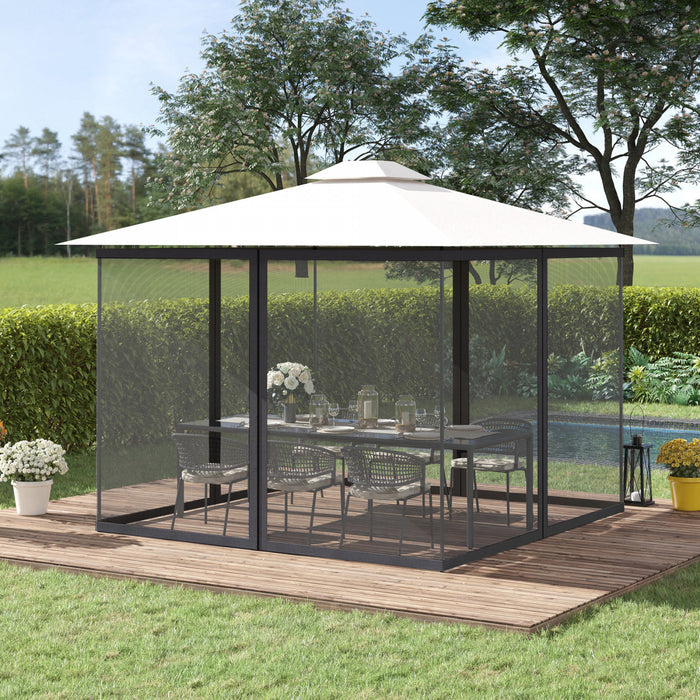 Outsunny Murs D'ecran De Moustiquaire De Remplacement De Gazebo 10' X 13'