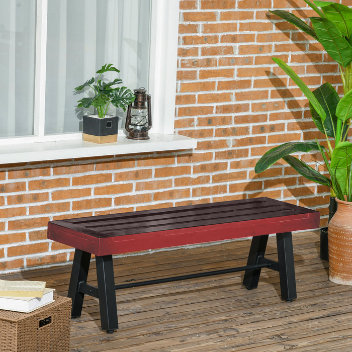 Outsunny Banc De Jardin, Banc Exterieur Avec Siege A Lattes, Marron