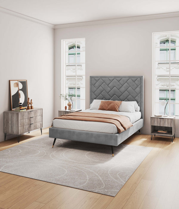 Ensemble moderne Dumbo 2 pieces de commode en gris rustique