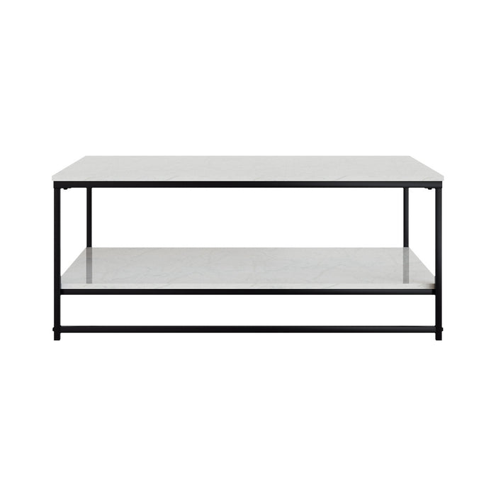 Nimbus Table Basse Rectangulaire avec Double Surface en Marbre
