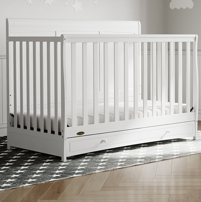 Graco Asheville Lit de bebe convertible 4-en-1 avec tiroir - Blanc