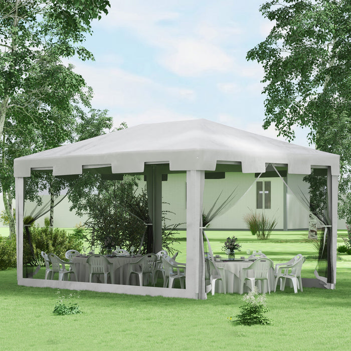Outsunny Tente De Reception Mariage Gazebo Exterieur Impermeable A L'eau