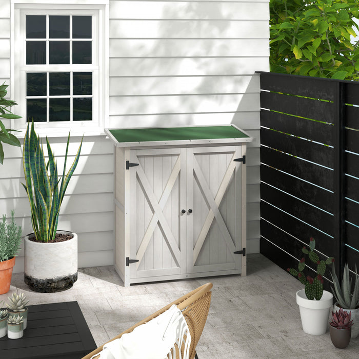 Outsunnyorganisateur D'armoire A Outils. Abri De Jardin En Bois