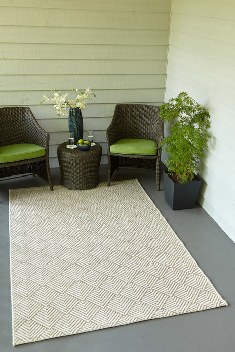 Tapis Contemporain Laura 6'7\" x 9'6\" en Ivoire
