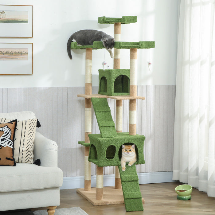 Arbre a Chat Multi-Niveaux 173 cm avec Centre d'Activites