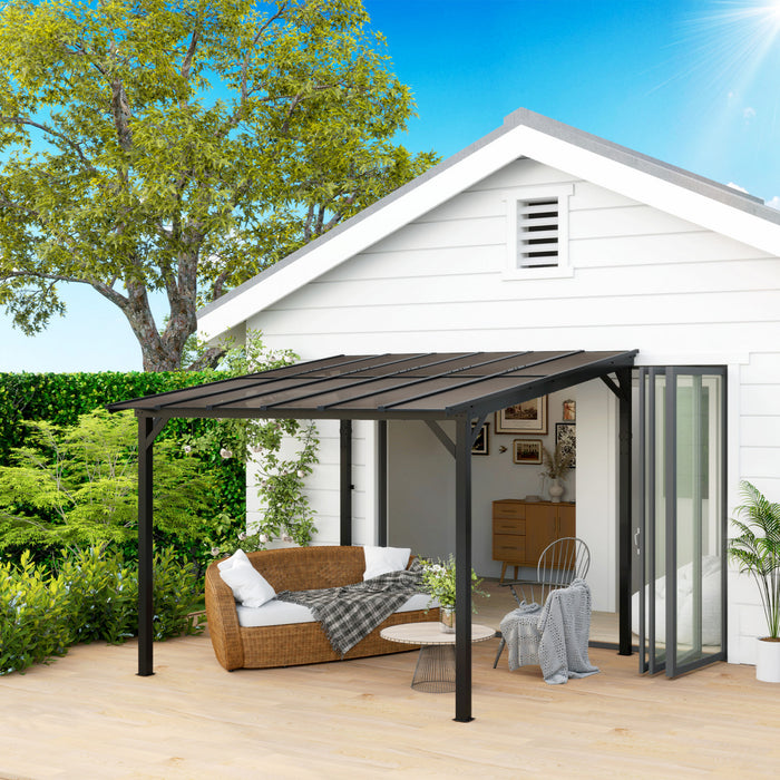 Outsunny Pergola 10' X 10', Upf 50+ & Gazebo Polycarbonate Impermeable