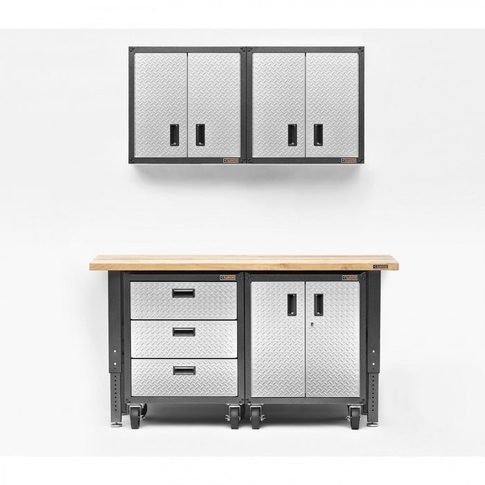 Ensemble de roulettes pour armoire modulaire GearBox de Gladiator - noir