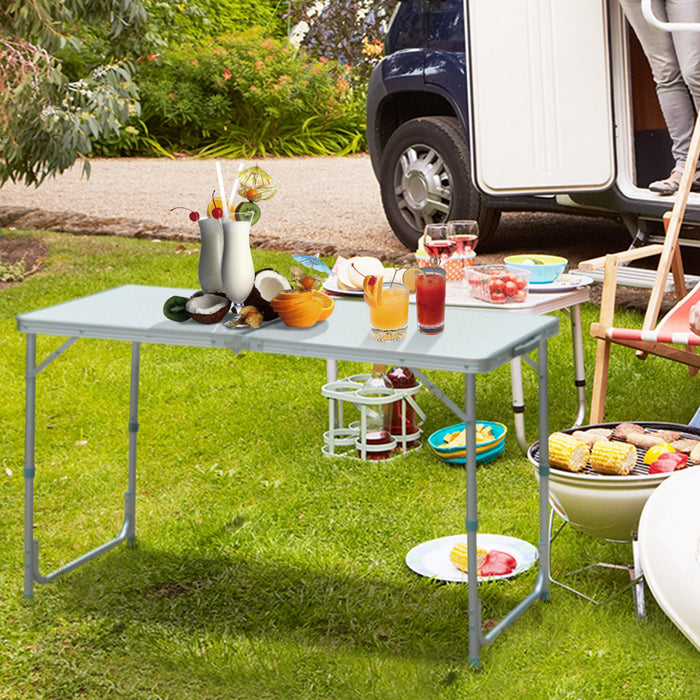 Table de camping reception pliante portable pique-nique buffet en aluminium